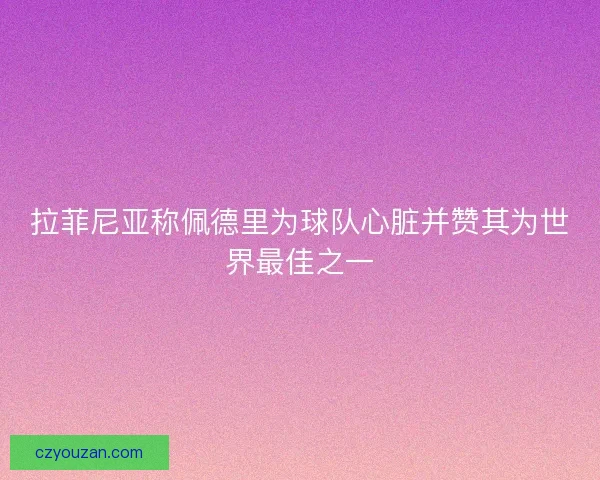 拉菲尼亚称佩德里为球队心脏并赞其为世界最佳之一